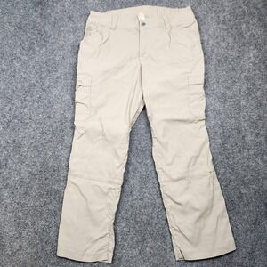 Duluth Trading Dry On The Fly Pants Womens 12 Beige Stretch Workwear Hiking
